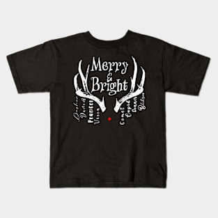 Merry and Bright in Light Font Kids T-Shirt